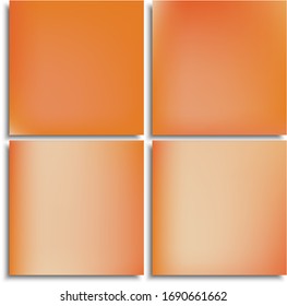 Set of abstract blurred backgrounds for your projects. Flat backdrop with soft shadow. Vector illustration elements. Orange celebration templates for your graphic design, user interface or app.