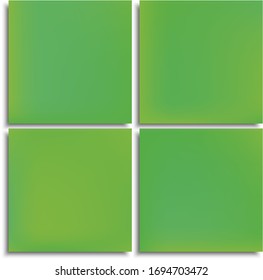 Set of abstract blurred backgrounds for your projects. Colorful backdrops with soft shadow. Vector illustration wallpapers. Green celebration templates for your graphic design, user interface or app.