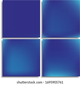 Set of abstract blurred backgrounds for your projects. Creative backdrops with soft shadow. Vector illustration layout. Blue celebration templates for your graphic design, user interface or app.