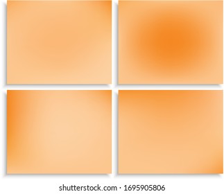Set abstrakter unscharfer Hintergründe für Ihre Projekte. Texturen der Vektorillustration. Coole Kulisse mit weichem Schatten. Orangefarbene Weihnachtsvorlagen für Ihr Grafikdesign, Ihre Benutzeroberfläche oder Ihre App.