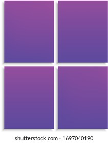 Conjunto de fondos abstractos y borrosos para sus proyectos. Diseño de ilustración vectorial. Hermoso telón de fondo con una suave sombra. Plantillas de celebración violeta para el diseño gráfico, la interfaz de usuario o la aplicación.
