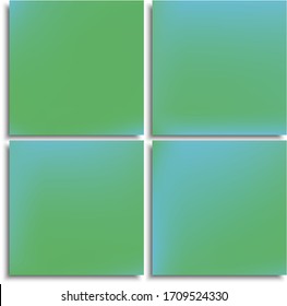 Set of abstract blurred backgrounds for your projects. Fresh backdrops with soft shadow. Vector illustration pastel. Green celebration templates for your graphic design, user interface or app.
