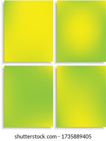 Set of abstract blurred backgrounds for your projects. Vector illustration space. Fresh backdrop with soft shadow. Yellow celebration templates for your graphic design, user interface or app.