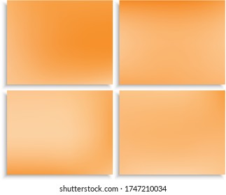 Conjunto de fondos abstractos y borrosos para sus proyectos. Volantes de ilustración de vectores. Ambiente fresco con sombra suave. Plantillas de celebración naranja para su diseño gráfico, interfaz de usuario o aplicación.