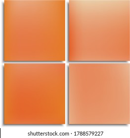 Set of abstract blurred backgrounds for your projects. Vector illustration space. Colorful backdrop with soft shadow. Orange celebration templates for your graphic design, user interface or app.