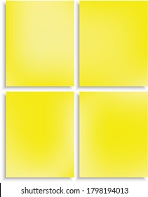 Set of abstract blurred backgrounds for your projects. Graphic backdrop with soft shadow. Vector illustration art. Yellow celebration templates for your graphic design, user interface or app.