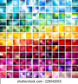 Set of abstract blurred colorful backgrounds. Vector