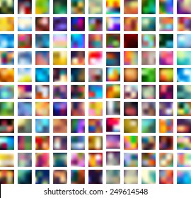 Set of abstract blurred colorful backgrounds. Vector
