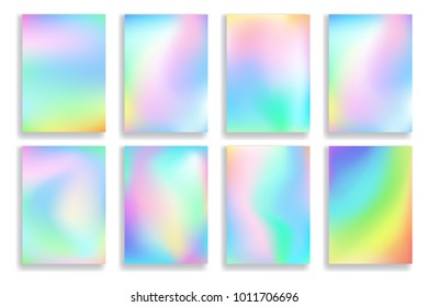 Set of abstract blurred colorful gradient backgrounds