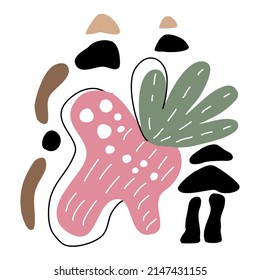 Set of abstract boho elements on white background for embellishments, cards, t-shirt designs, apparel designs, phone cases, canvas prints, fabric designs, scrapbook, and more.
