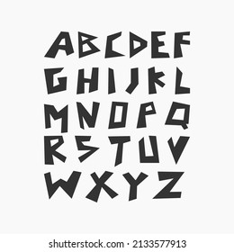 set of abstract bold font