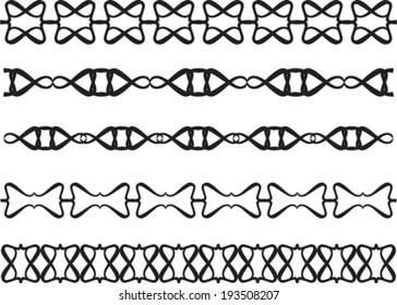 set of abstract border with ornaments