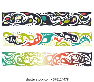 Set of abstract borders for your design