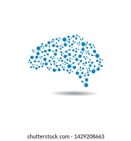 Set of abstract Brain Logo Template vector icon illustration design 