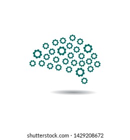 Set of abstract Brain Logo Template vector icon illustration design 