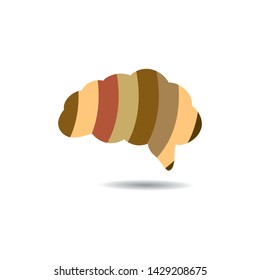 Set of abstract Brain Logo Template vector icon illustration design 