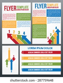 Set of abstract bright background for flyer, brochure template.