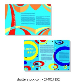 Set of abstract brochure template. Vector design.