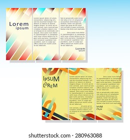 Set of abstract brochure template. Vector design.