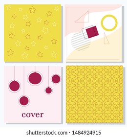 
Set of abstract brochures. Vector illustration in flat style for web, promotion, advertising, holidays or presentation. Colourful templates.