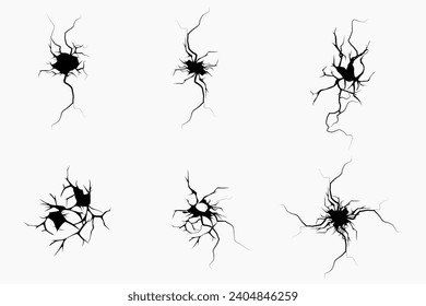 set abstract broken surface crack element design	