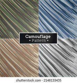 Set of Abstract brush art battlefield colors Military and army camouflage pattern background