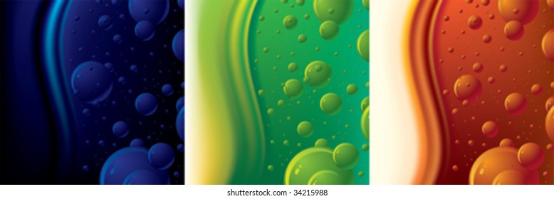 set of abstract bubbles background