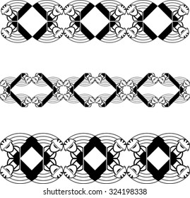 Set of abstract builder borders