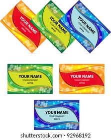 Set of abstract business card
