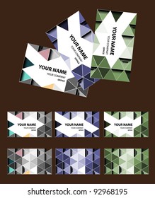 Set of abstract business card