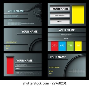Set of abstract business card