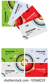 Set of abstract business card