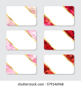 set of abstract business card with place for text