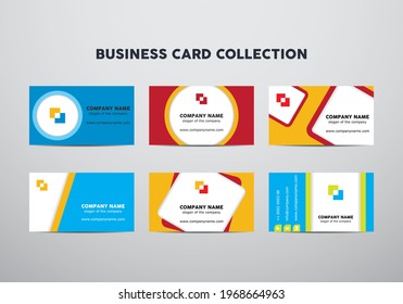 set of abstract business card vector