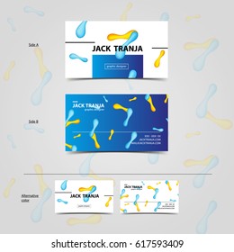 Set of abstract business cards