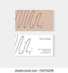 Set of abstract business cards with scribble textures, abstract lines on dark blue background. Use for posters, art prints, greeting and business cards, banners, labels, book covers, graphic designs