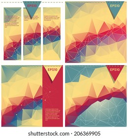 Set of Abstract Business Concept Background for Design of Web, Mobile Applications, infographic, page, brochure, banner, presentation, poster, booklet, document.