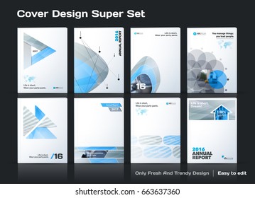 Set of Abstract business design, annual report, vector template brochure.