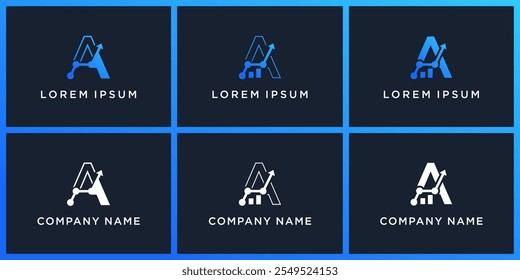 set A abstract business and financial logo