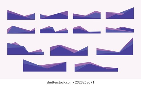 Set of abstract business footer , Business frame, header. Business Banner.