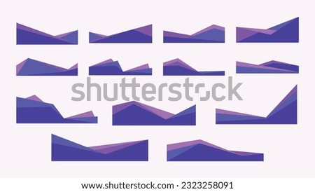 Set of abstract business footer , Business frame, header. Business Banner.