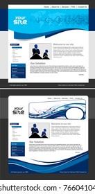set of abstract business web site design template, vector illustration.
