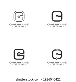 Set of abstract C and E letter logo design creative ideas. Modern concept, clean and professional. Suitable for marketing and internet technology, it can also be for other businesses.