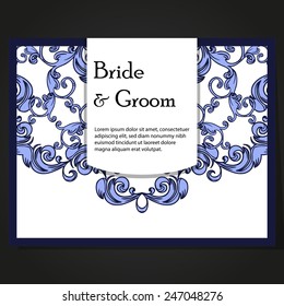 Set abstract card, card or invitation with Islam, Arabic, Indian, ottoman motifs.