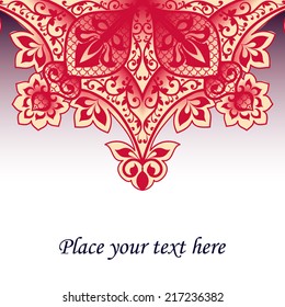 Set abstract card, vector background, card or invitation with Islam, Arabic, Indian, ottoman motifs.