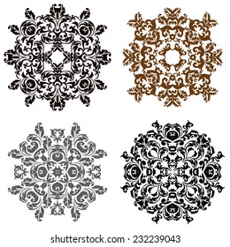 Set abstract card, vector background, card or invitation with Islam, Arabic, Indian, ottoman motifs.
