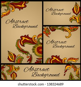 set of abstract cards to create a corporate identity