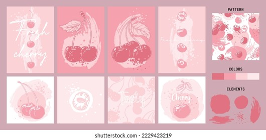 Set of abstract cards design.