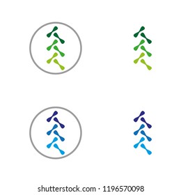 a set of abstract chiropractic icons