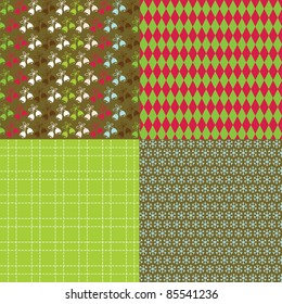 set of abstract Christmas backgrounds